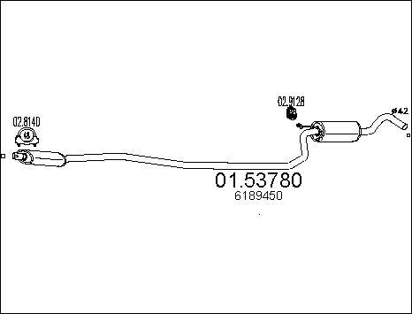 MTS 01.53780 - Середній глушник вихлопних газів autozip.com.ua