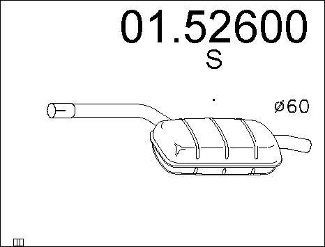 MTS 01.52600 - Середній глушник вихлопних газів autozip.com.ua