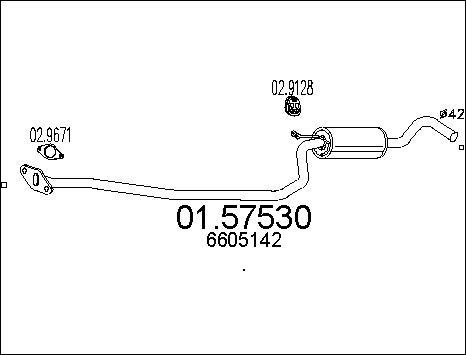 MTS 01.57530 - Середній глушник вихлопних газів autozip.com.ua