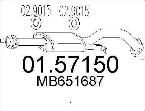 MTS 01.57150 - Середній глушник вихлопних газів autozip.com.ua