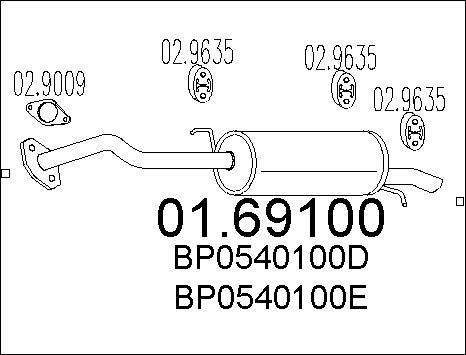 MTS 01.69100 - Глушник вихлопних газів кінцевий autozip.com.ua