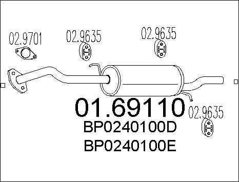 MTS 01.69110 - Глушник вихлопних газів кінцевий autozip.com.ua