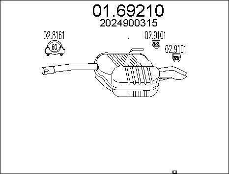 MTS 01.69210 - Глушник вихлопних газів кінцевий autozip.com.ua