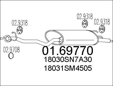 MTS 01.69770 - Глушник вихлопних газів кінцевий autozip.com.ua