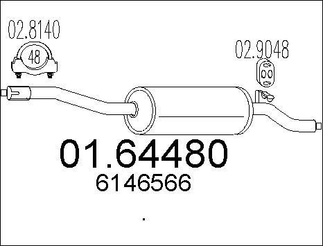 MTS 01.64480 - Глушник вихлопних газів кінцевий autozip.com.ua