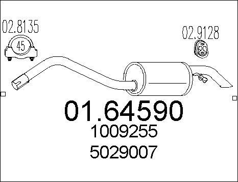 MTS 01.64590 - Глушник вихлопних газів кінцевий autozip.com.ua