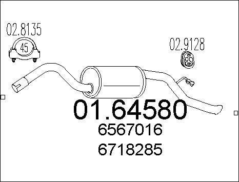MTS 01.64580 - Глушник вихлопних газів кінцевий autozip.com.ua