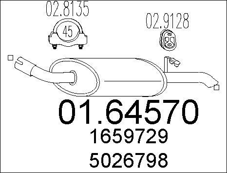 MTS 01.64570 - Глушник вихлопних газів кінцевий autozip.com.ua