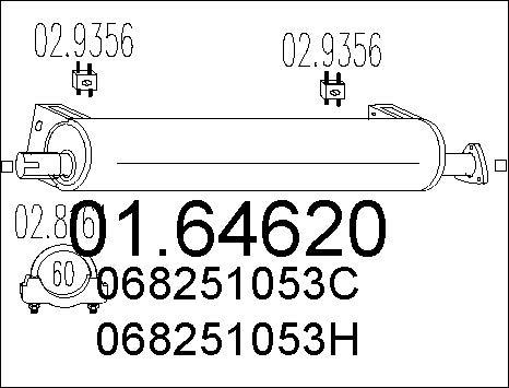 MTS 01.64620 - Глушник вихлопних газів кінцевий autozip.com.ua