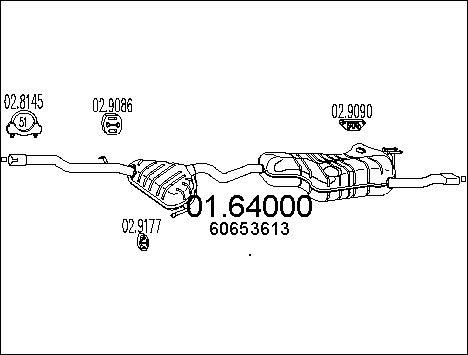 MTS 01.64000 - Глушник вихлопних газів кінцевий autozip.com.ua