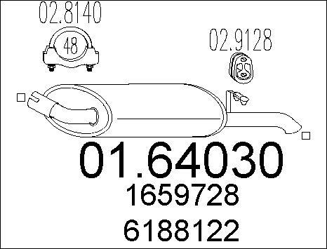 MTS 01.64030 - Глушник вихлопних газів кінцевий autozip.com.ua