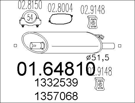 MTS 01.64810 - Глушник вихлопних газів кінцевий autozip.com.ua