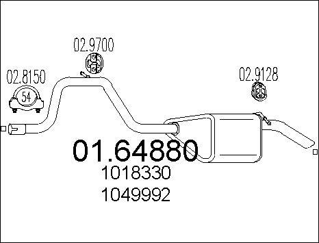 MTS 01.64880 - Глушник вихлопних газів кінцевий autozip.com.ua