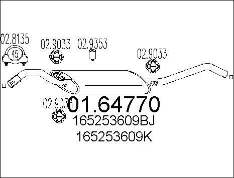MTS 01.64770 - Глушник вихлопних газів кінцевий autozip.com.ua