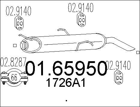 MTS 01.65950 - Глушник вихлопних газів кінцевий autozip.com.ua