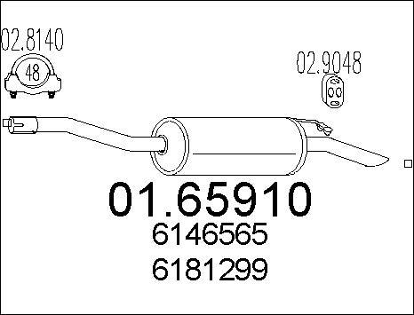 MTS 01.65910 - Глушник вихлопних газів кінцевий autozip.com.ua