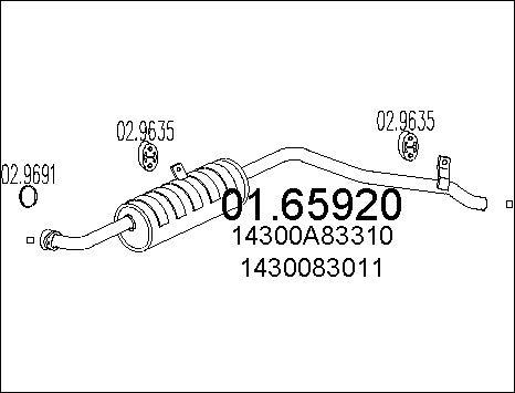 MTS 01.65920 - Глушник вихлопних газів кінцевий autozip.com.ua