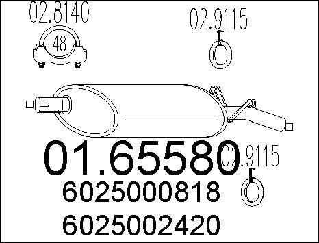 MTS 01.65580 - Глушник вихлопних газів кінцевий autozip.com.ua
