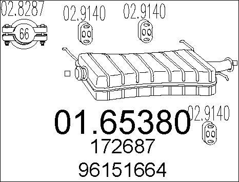 MTS 01.65380 - Глушник вихлопних газів кінцевий autozip.com.ua