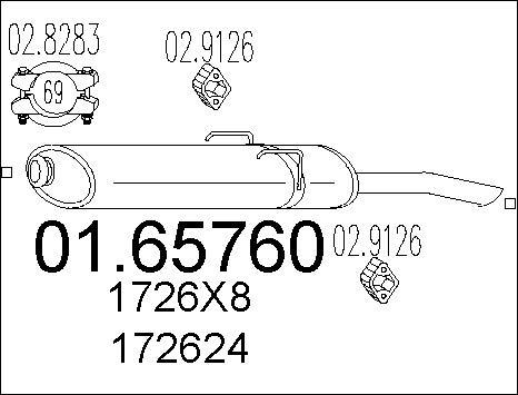 MTS 01.65760 - Глушник вихлопних газів кінцевий autozip.com.ua