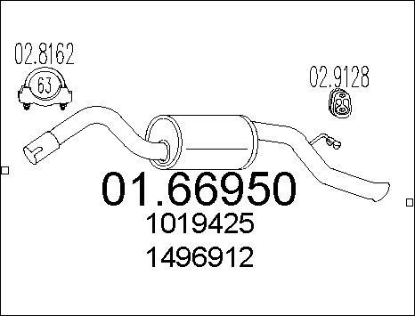 MTS 01.66950 - Глушник вихлопних газів кінцевий autozip.com.ua