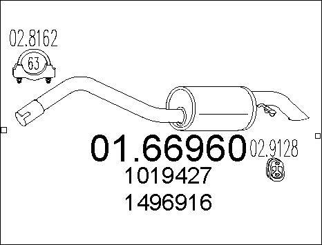MTS 01.66960 - Глушник вихлопних газів кінцевий autozip.com.ua