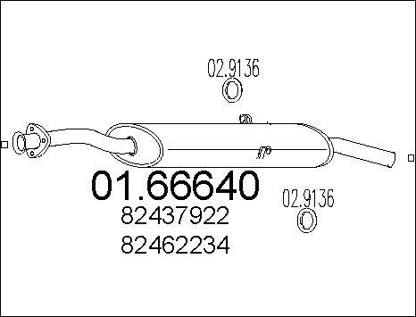 MTS 01.66640 - Глушник вихлопних газів кінцевий autozip.com.ua