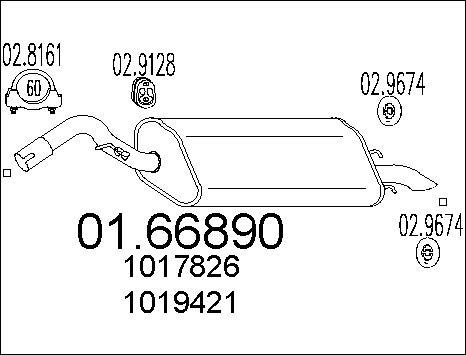 MTS 01.66890 - Глушник вихлопних газів кінцевий autozip.com.ua