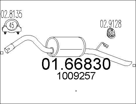 MTS 01.66830 - Глушник вихлопних газів кінцевий autozip.com.ua