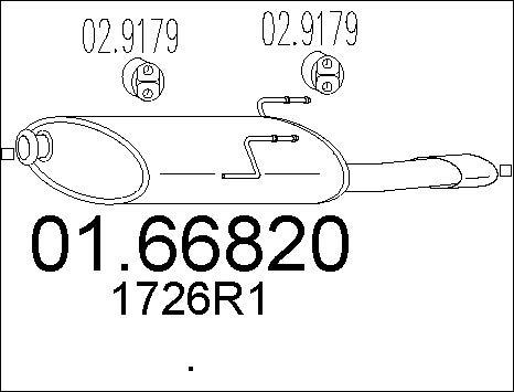 MTS 01.66820 - Глушник вихлопних газів кінцевий autozip.com.ua