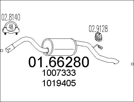 MTS 01.66280 - Глушник вихлопних газів кінцевий autozip.com.ua