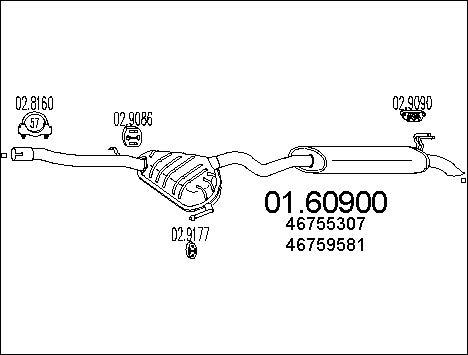 MTS 01.60900 - Глушник вихлопних газів кінцевий autozip.com.ua