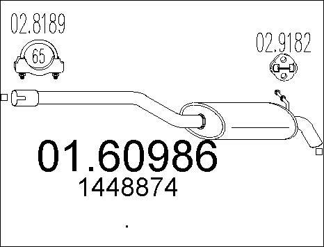 MTS 01.60986 - Глушник вихлопних газів кінцевий autozip.com.ua