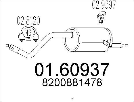 MTS 01.60937 - Глушник вихлопних газів кінцевий autozip.com.ua