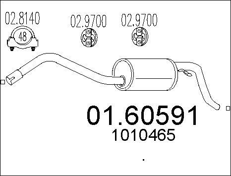 MTS 01.60591 - Глушник вихлопних газів кінцевий autozip.com.ua