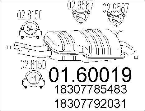 MTS 01.60019 - Глушник вихлопних газів кінцевий autozip.com.ua