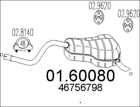 MTS 01.60080 - Глушник вихлопних газів кінцевий autozip.com.ua