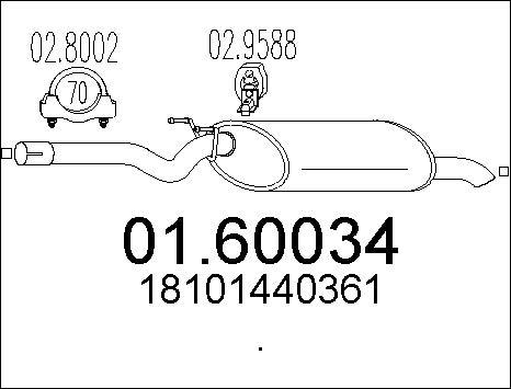 MTS 01.60034 - Глушник вихлопних газів кінцевий autozip.com.ua