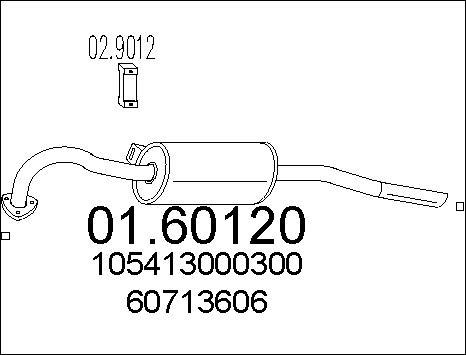 MTS 01.60120 - Глушник вихлопних газів кінцевий autozip.com.ua