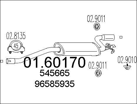 MTS 01.60170 - Глушник вихлопних газів кінцевий autozip.com.ua