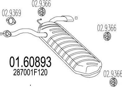 MTS 01.60893 - Глушник вихлопних газів кінцевий autozip.com.ua