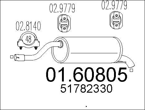 MTS 01.60805 - Глушник вихлопних газів кінцевий autozip.com.ua