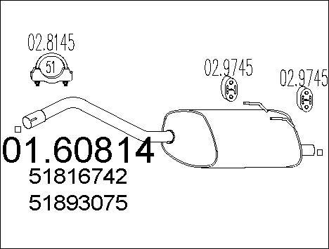 MTS 01.60814 - Глушник вихлопних газів кінцевий autozip.com.ua