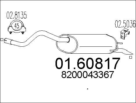 MTS 01.60817 - Глушник вихлопних газів кінцевий autozip.com.ua
