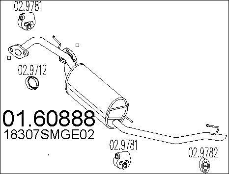 MTS 01.60888 - Глушник вихлопних газів кінцевий autozip.com.ua