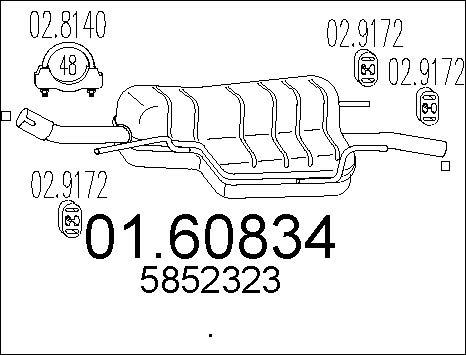 MTS 01.60834 - Глушник вихлопних газів кінцевий autozip.com.ua