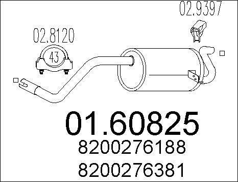 MTS 01.60825 - Глушник вихлопних газів кінцевий autozip.com.ua