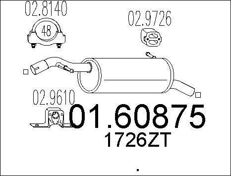 MTS 01.60875 - Глушник вихлопних газів кінцевий autozip.com.ua