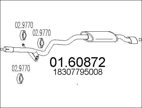 MTS 01.60872 - Глушник вихлопних газів кінцевий autozip.com.ua