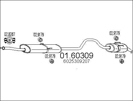 MTS 01.60309 - Глушник вихлопних газів кінцевий autozip.com.ua